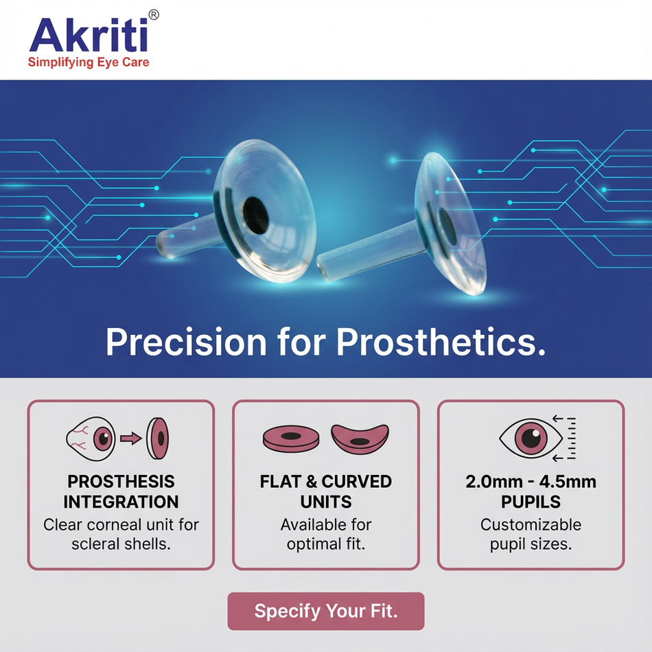 Corneal Iris Buttons Flat 12mm, 5.0mm Pupil  pk/10